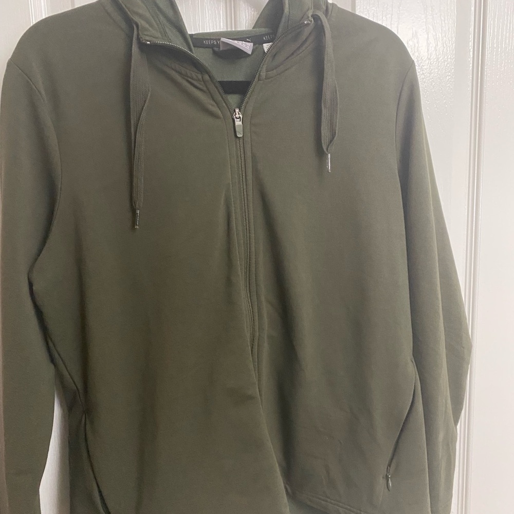 Army color Puma workout jacket